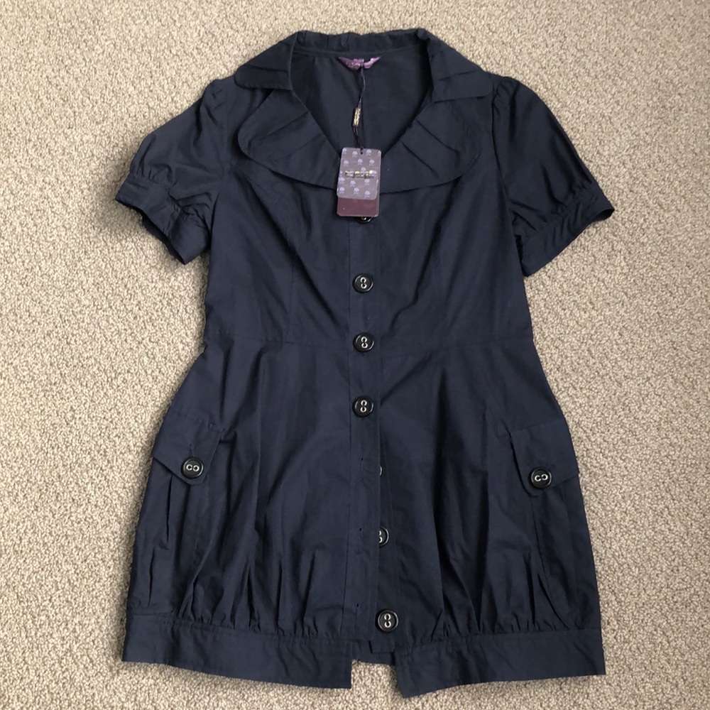 NWT Dark Blue Shirt Dress - M